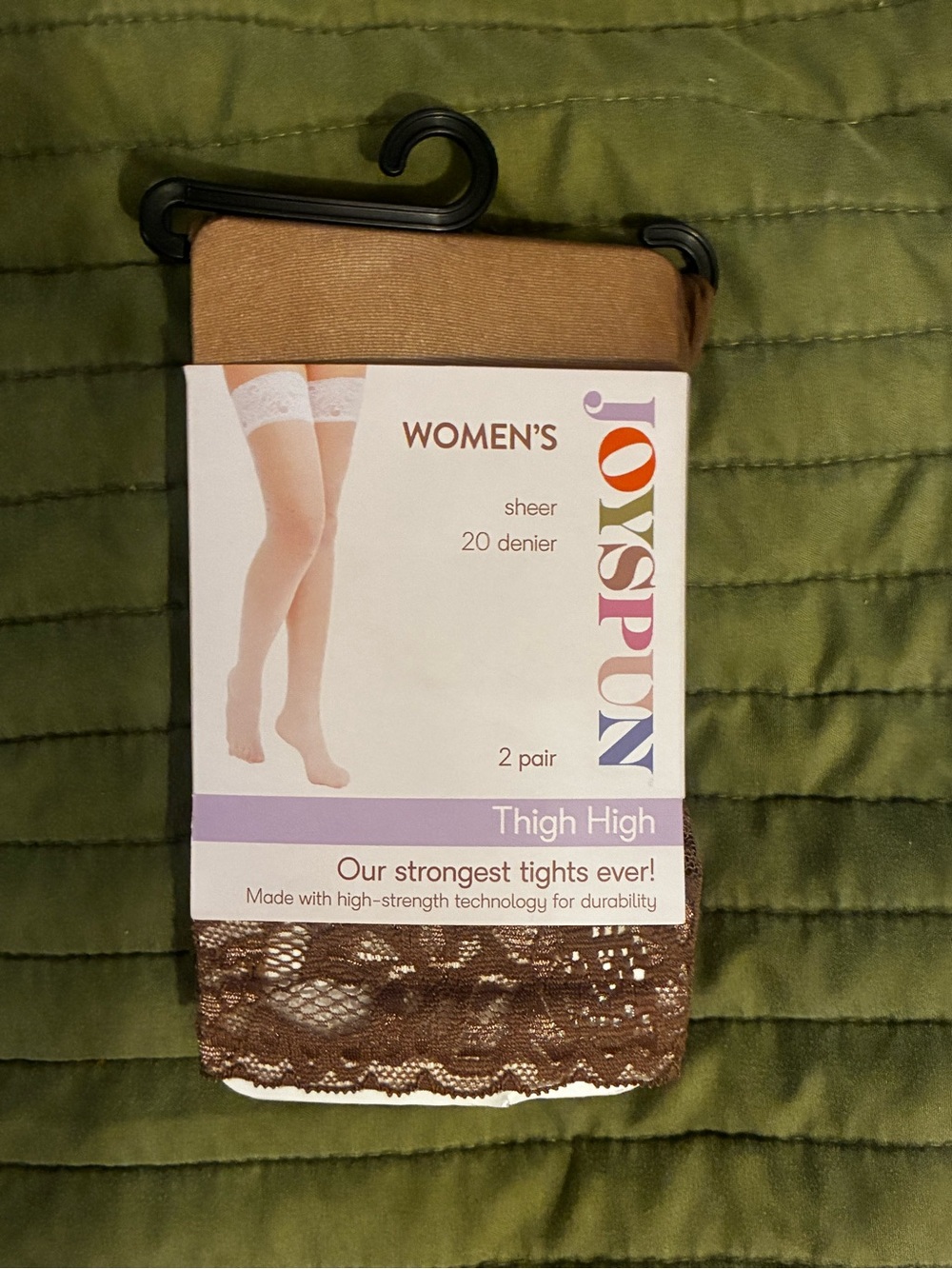 💰5/$10 NWT Joyspun Women's Sheer Thigh Highs - Brown